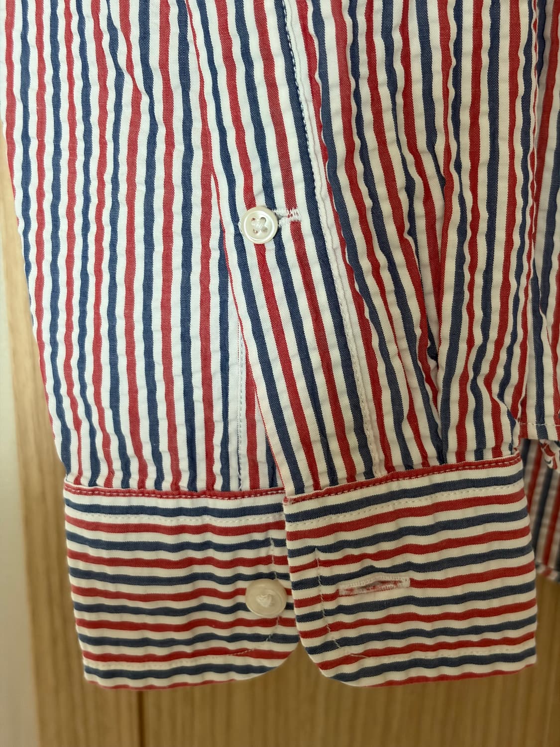 J.CREW 빈티지 라벨 시어서커 멀티 스트라이프 셔츠 (M) 상품이미지3