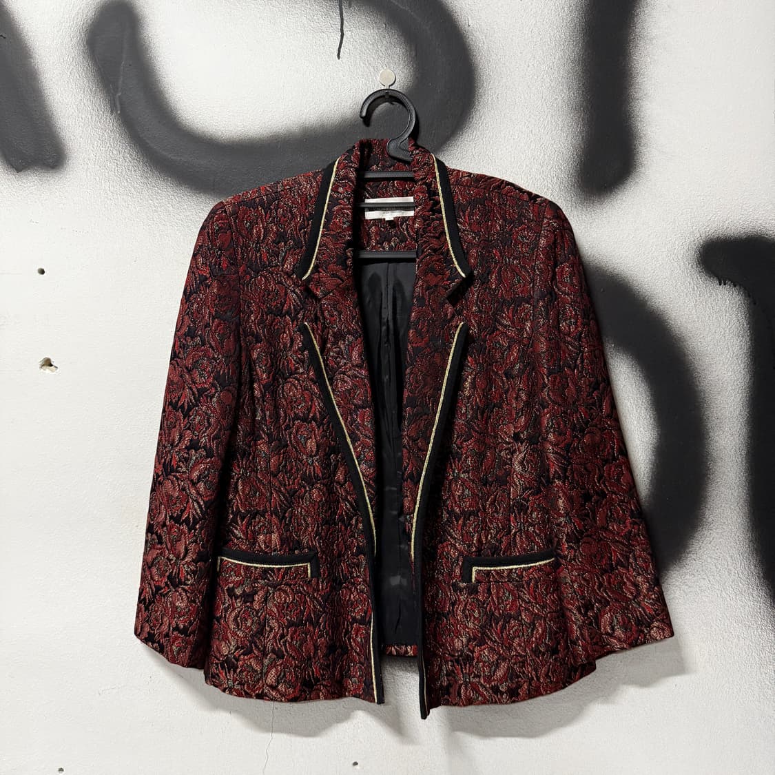 VTG 빈티지 플라워 올 자수 패턴 금장 자켓 상품이미지1