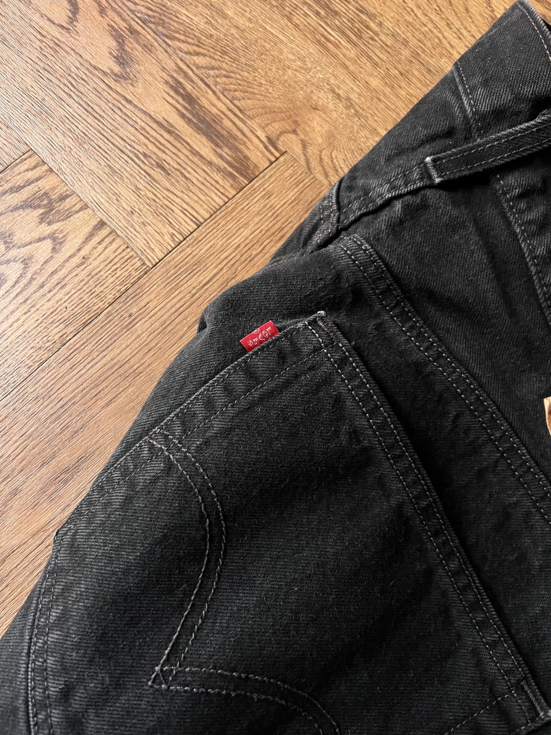 [38]00's 리바이스 USA 501 스트레이트핏 흑청 데님 팬츠 상품이미지6