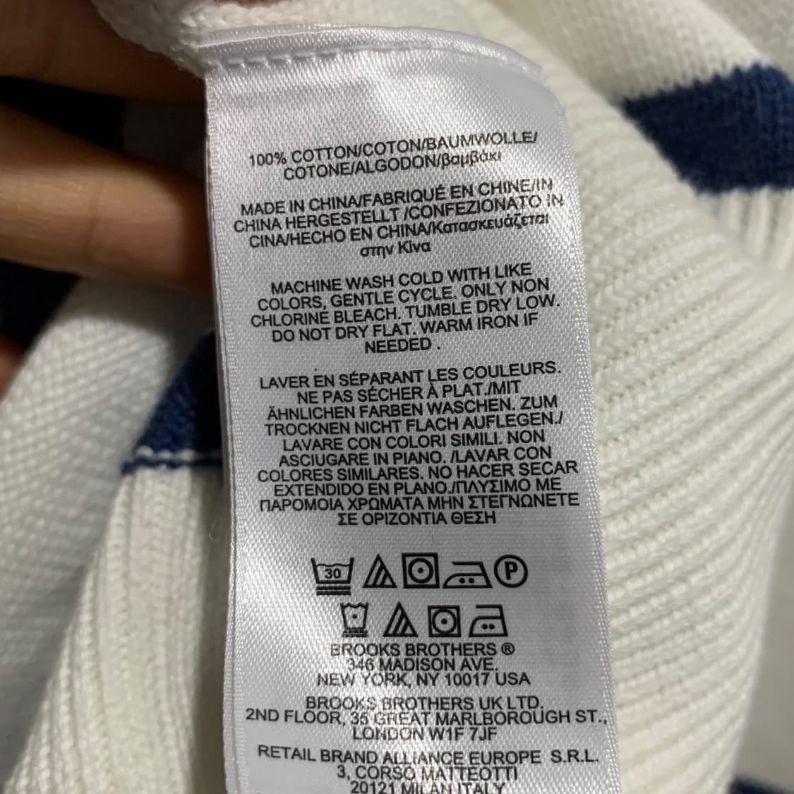 브룩스브라더스 숄카라 스트라이프 니트 상품이미지8