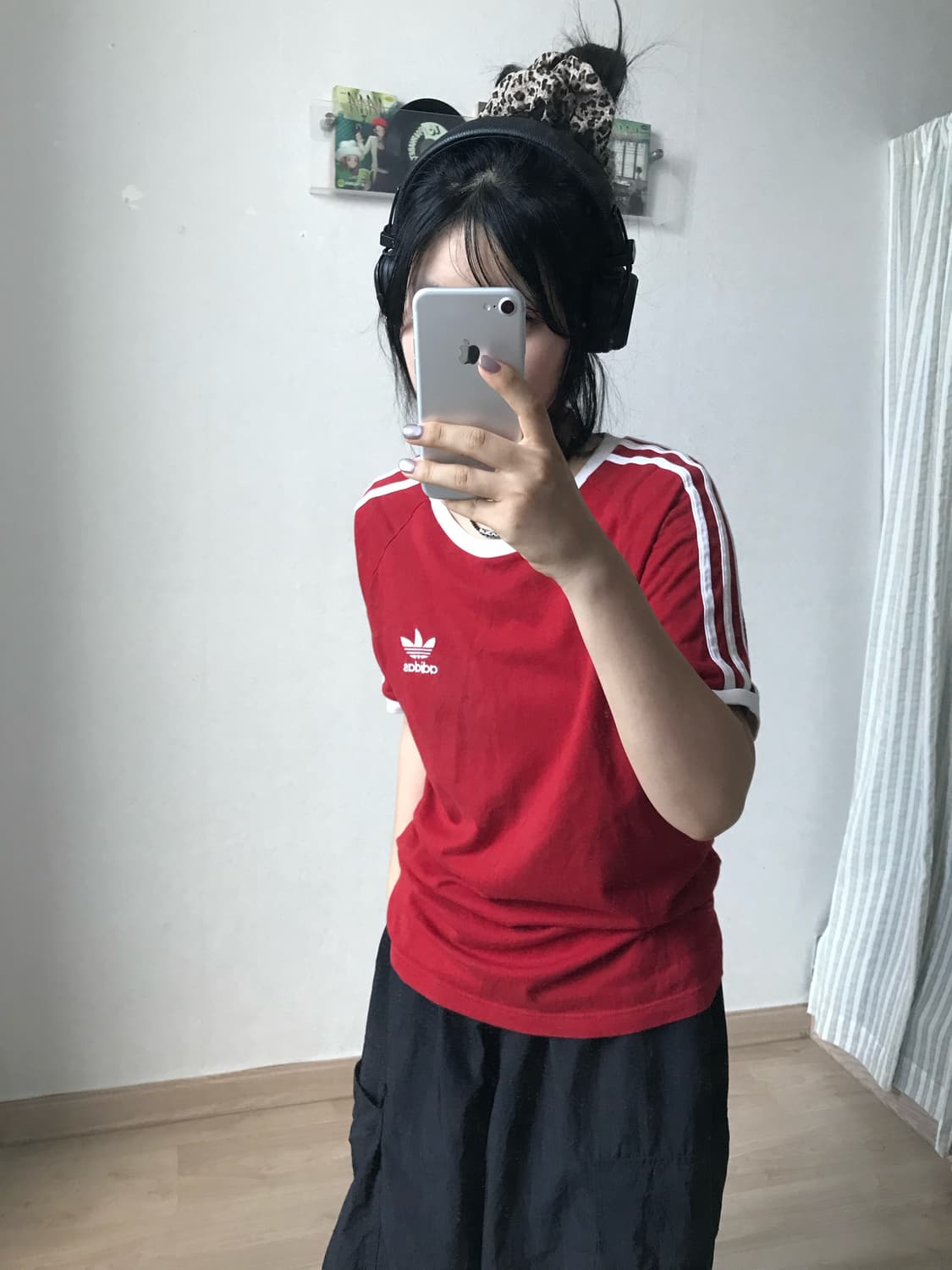 Adidas red track ringer half t-shirt 상품이미지3