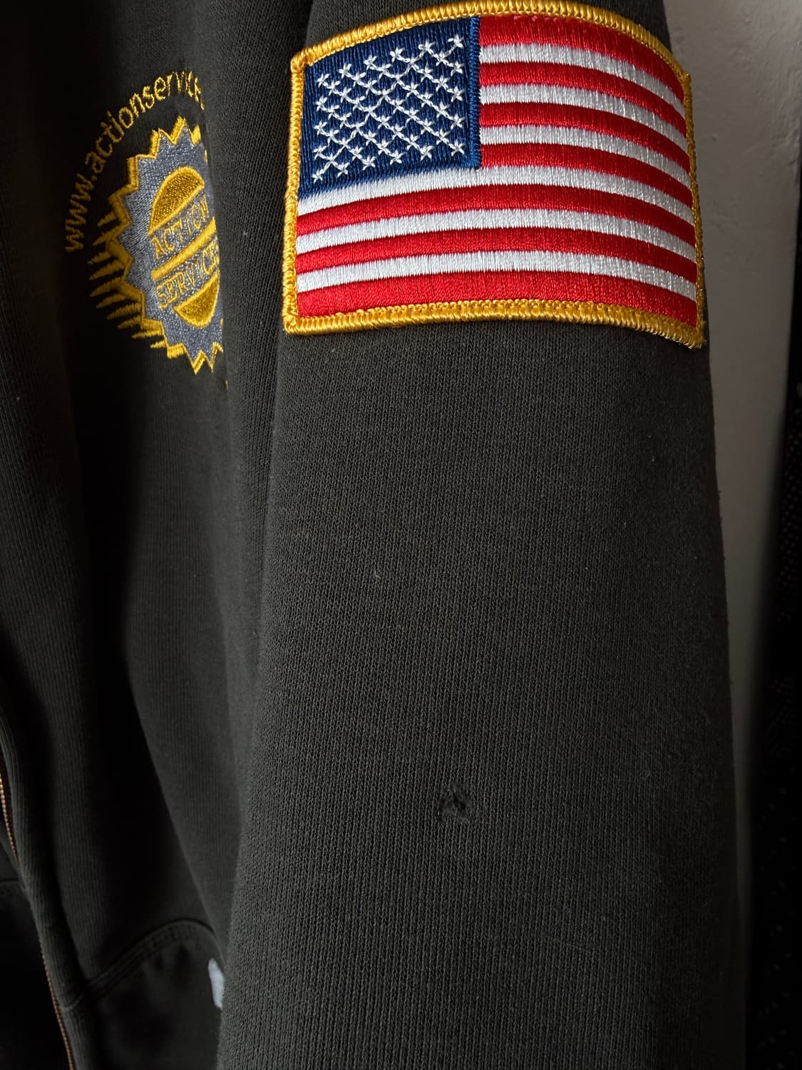 칼하트 레인디펜더 성조기 후드집업 그린  XL-XXL 상품이미지6