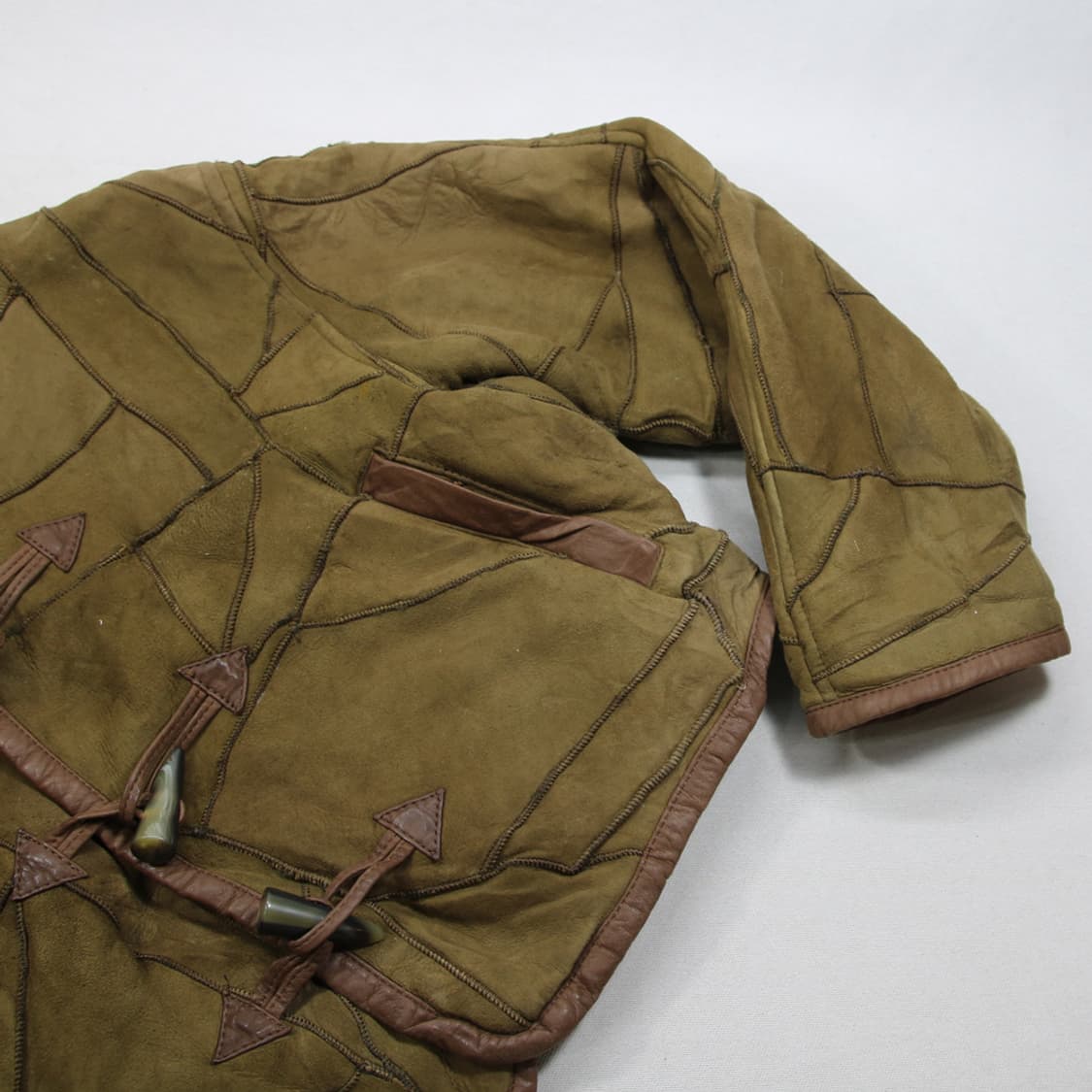 UNBAN HILLS 양가죽 패치워크 후드 자켓 (여성용 M~L) 상품이미지7