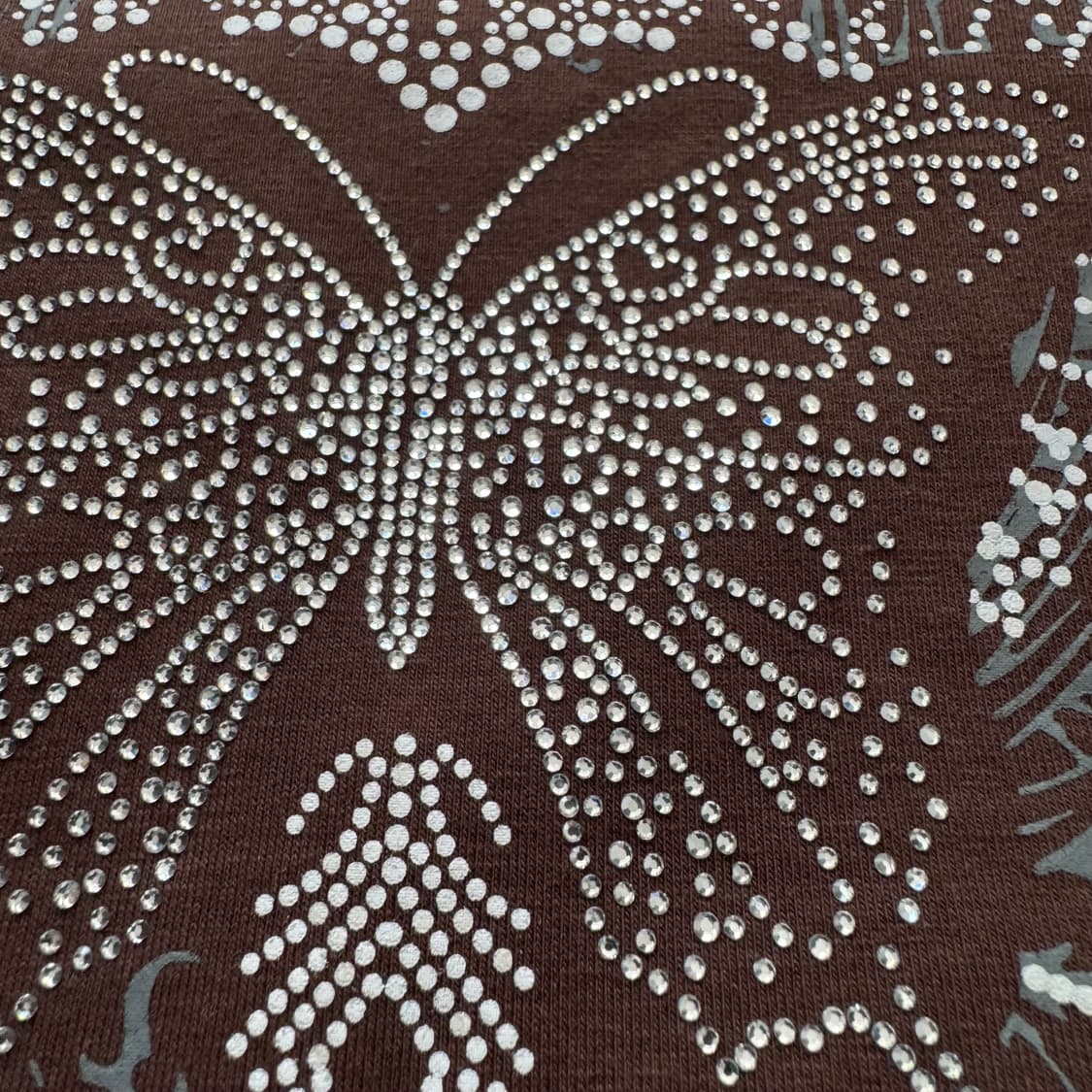 Y2K 일본빈티지 크롭티 y2k반팔 빈티지크롭티 나비반팔 S 36 상품이미지4