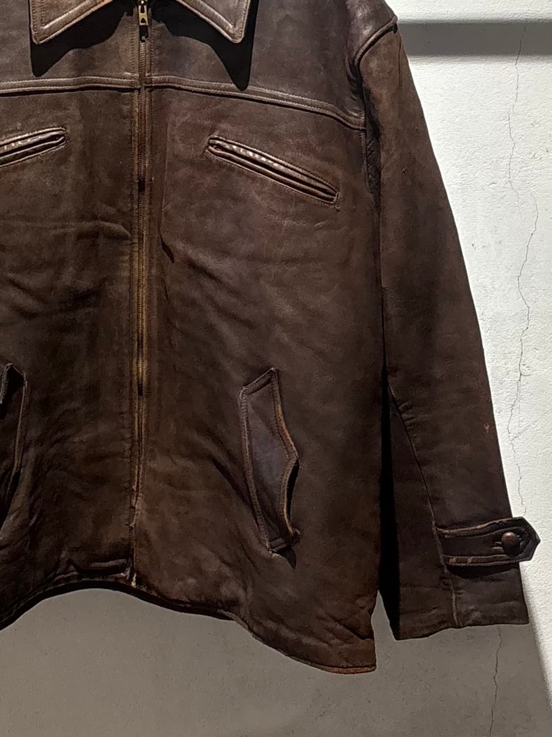 50`s~60`s Leather Car Coat 상품이미지3
