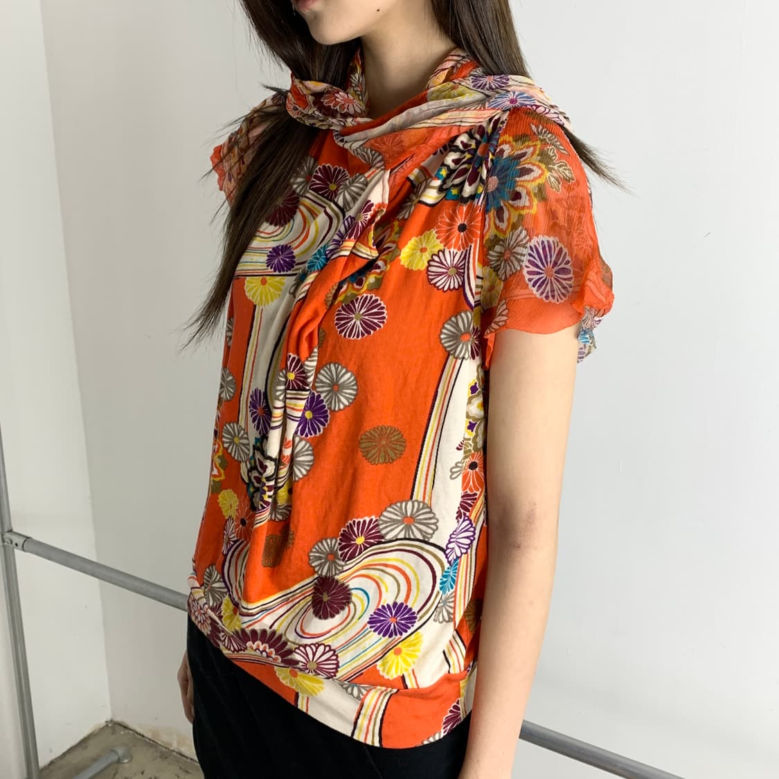 겐조 실크 넥스카프 시어 탑 상품이미지4