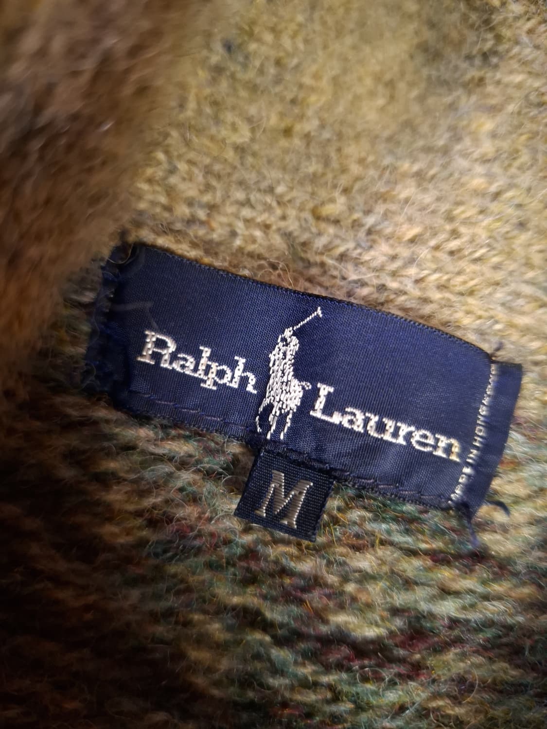 오리지날 80's 일본판 랄프로렌폴로 숄카라 울 숏 가디건 상품이미지4