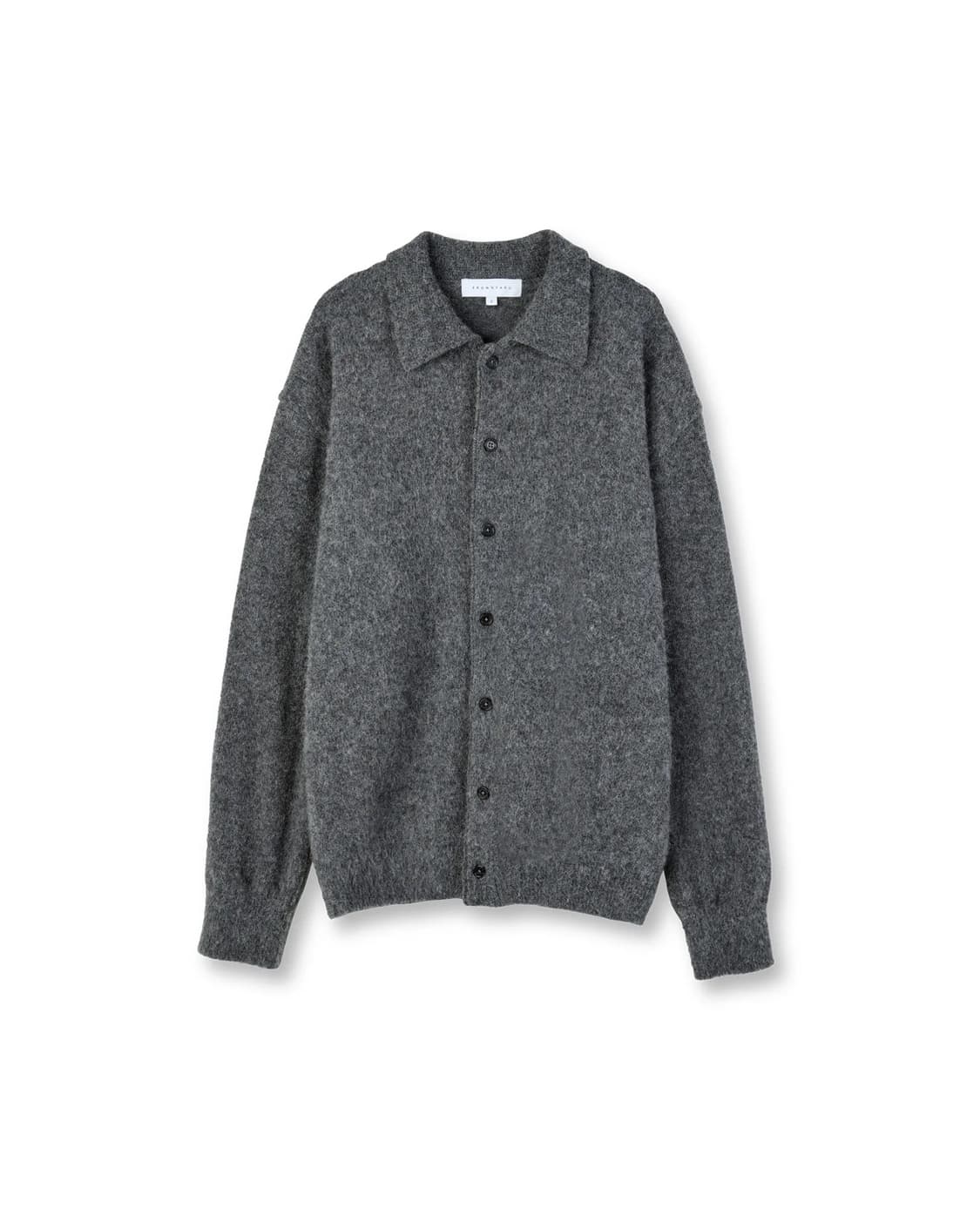 주말할인)브라운야드 알파카 카라 가디건 챠콜 상품이미지4