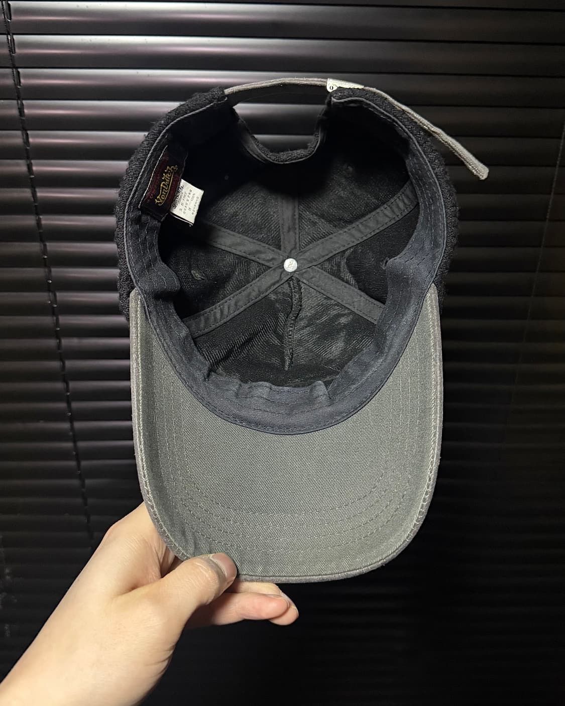 본더치 볼캡 골지 니트 레더 자수 블랙 그레이 갸루 고스 펑크 락 로리 상품이미지4