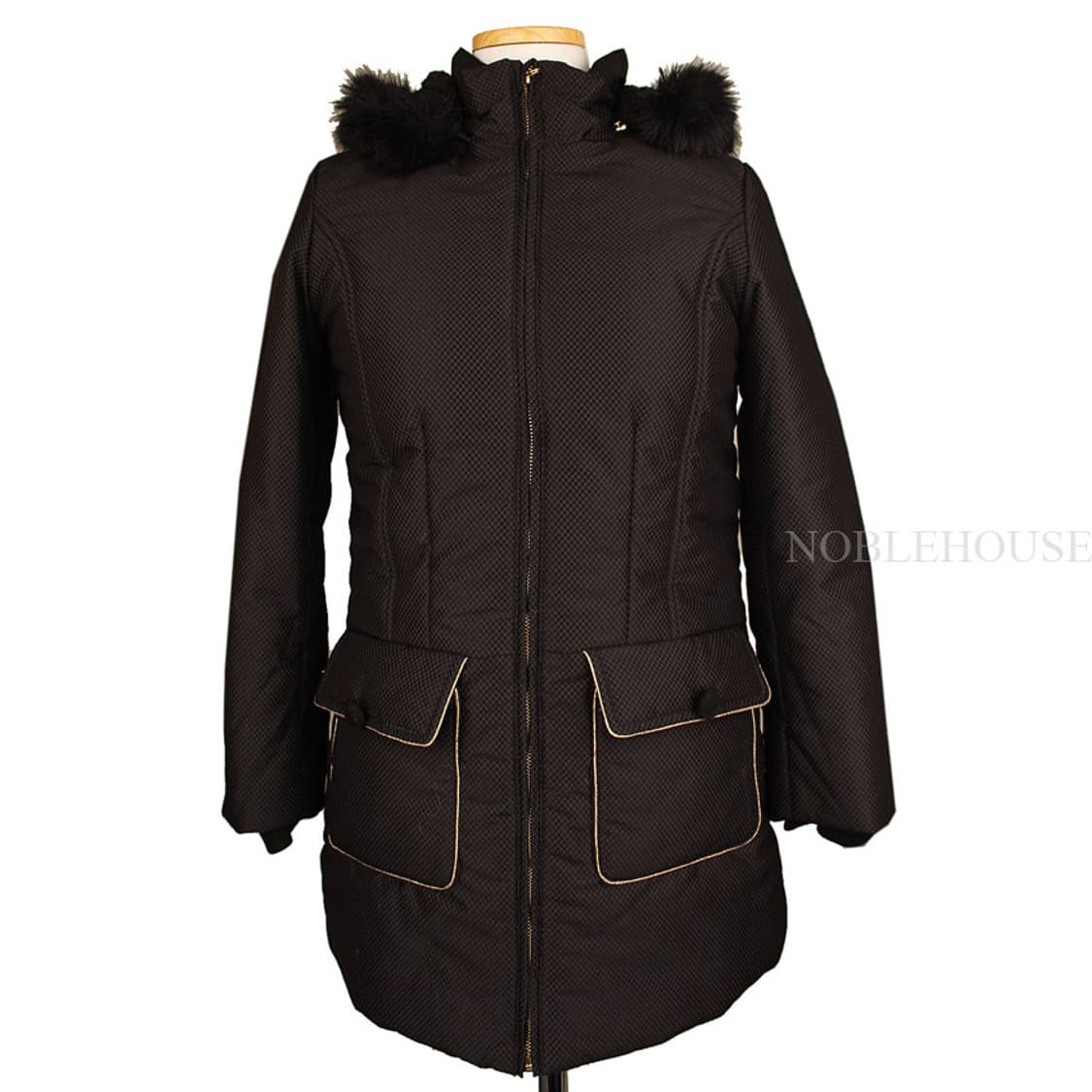 마크제이콥스 키즈 블랙 후드 패딩점퍼(10세) 상품이미지1