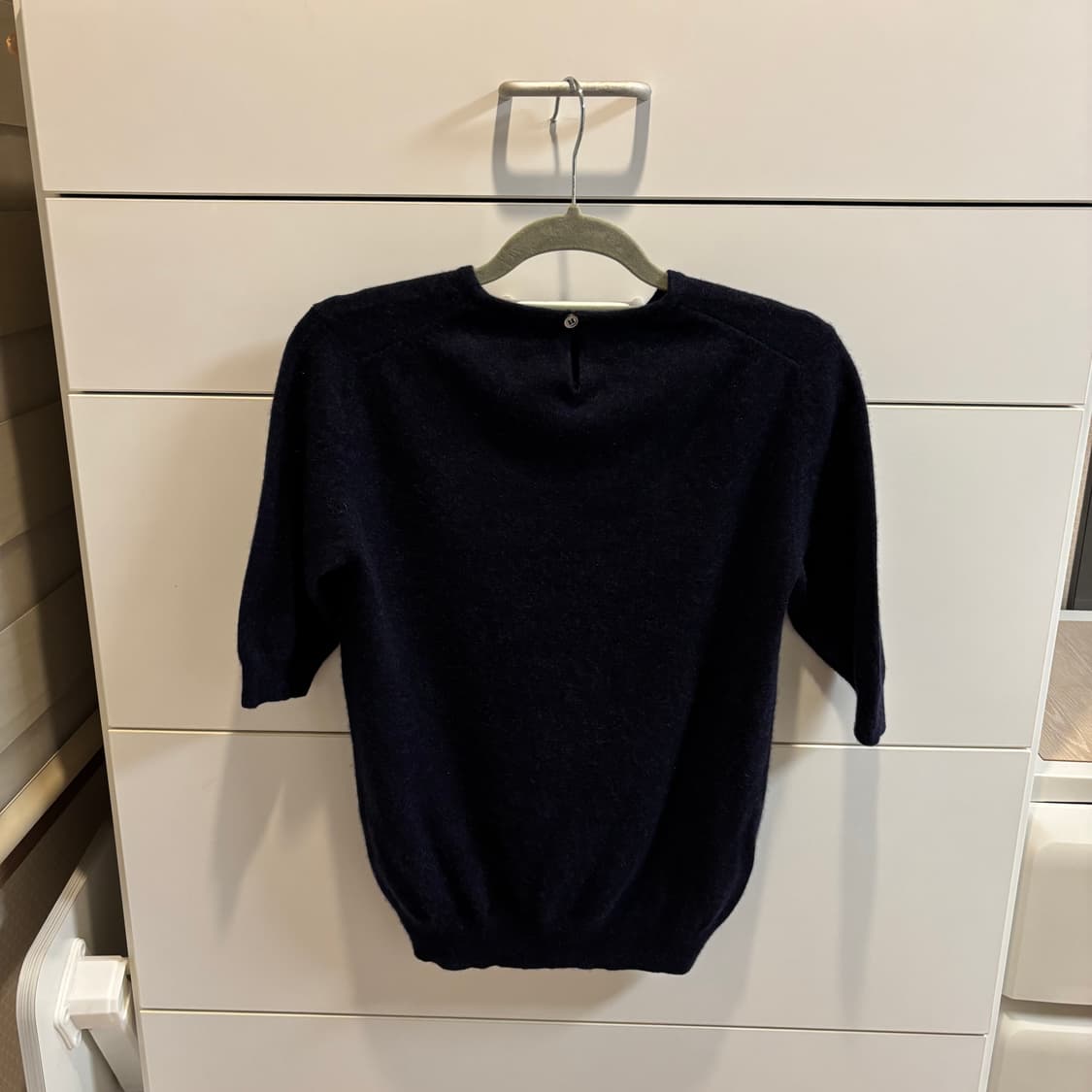 네이비 7부 캐시미어 100% 반팔 니트 상품이미지5