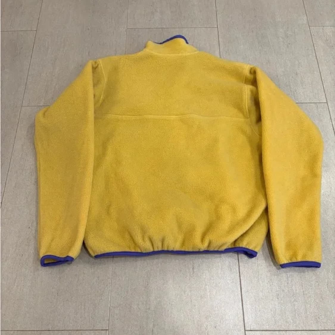 L 80‘s 파타고니아 신칠라 플리스 스냅티 옐로우/퍼플 상품이미지2
