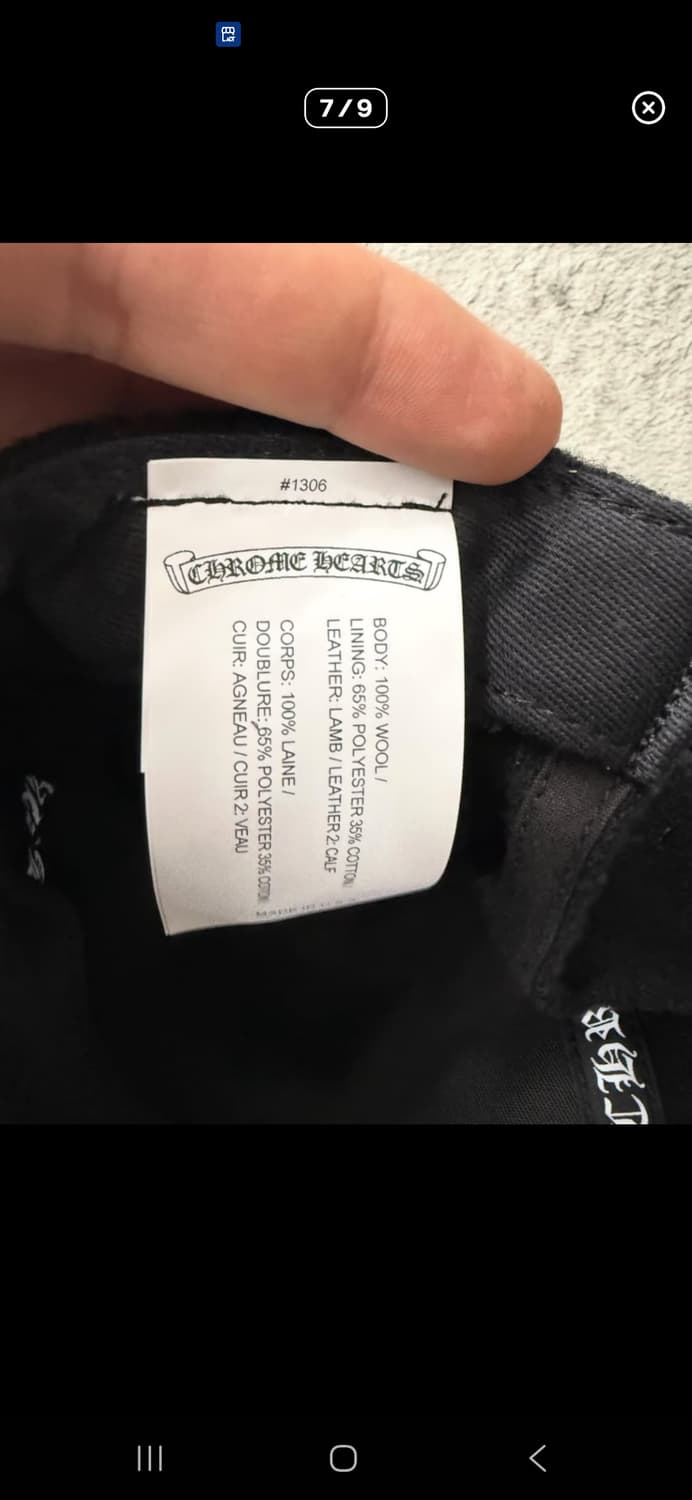 크롬하츠 새상품 정품 한정판 Ch 울 모자 캡 상품이미지7