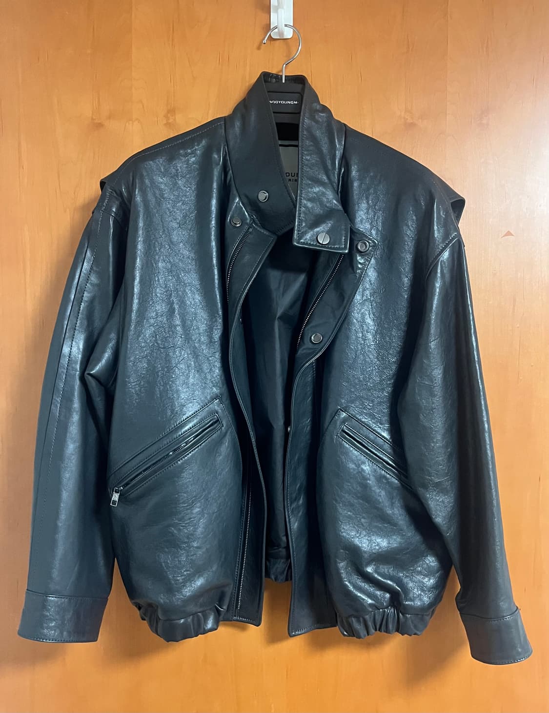 24SS Wooyoungmi 우영미 블랙 가죽 자켓 상품이미지2