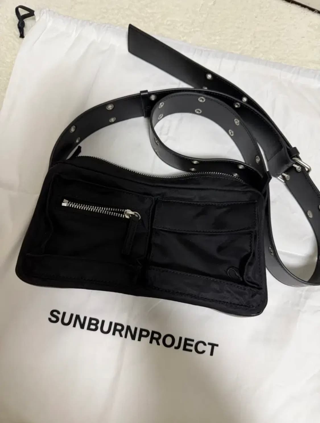(블랙)썬번프로젝트 나일론 포켓 크로스백 상품이미지2