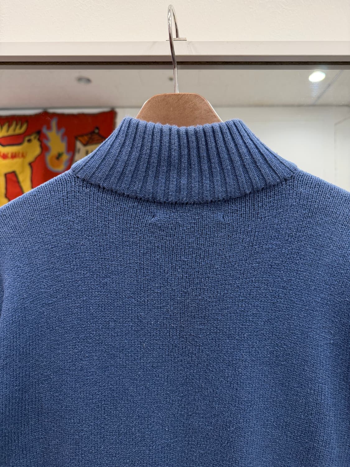 Polo RL 폴로 랄프로렌 하프넥 쿼터 집업 니트 (blue) 상품이미지7