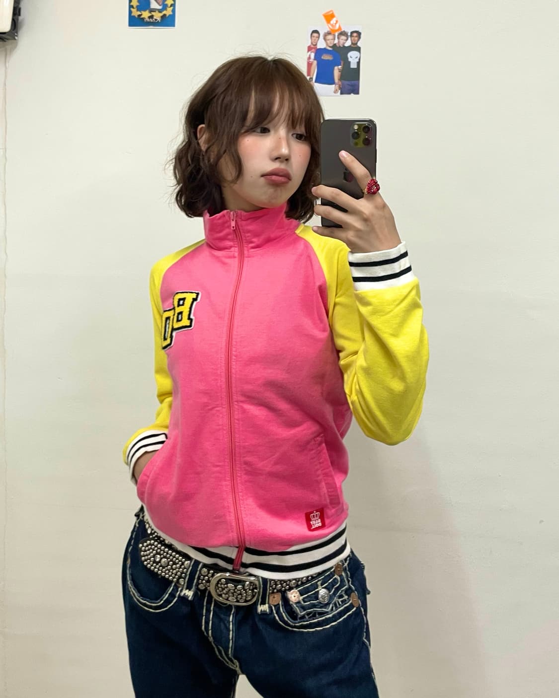 Baby doll retro pink star jacket  상품이미지1