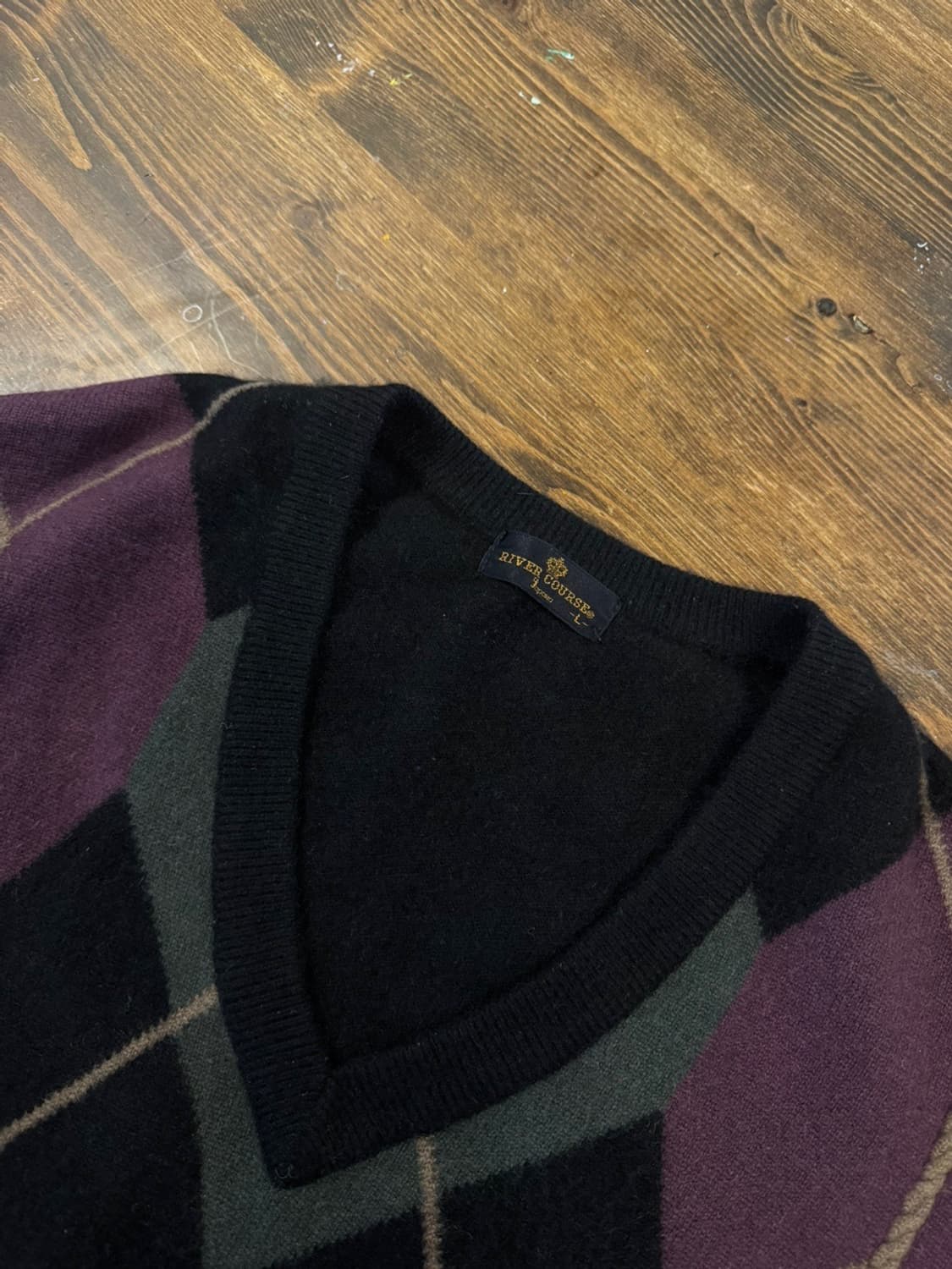 리버크루즈 아가일 캐시미어 니트 100 상품이미지6