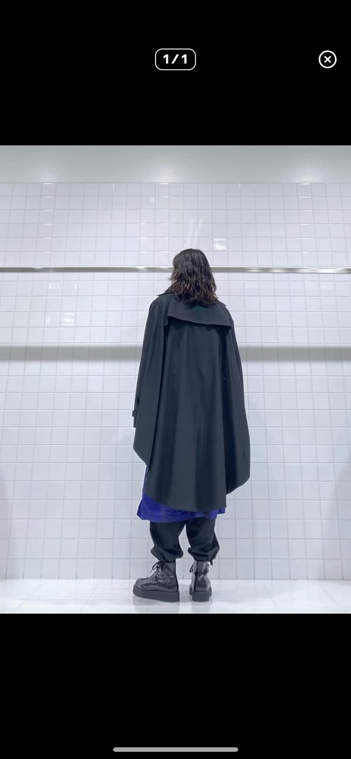 요지 야마모토 개버딘 점보 케이프 클로크 상품이미지2