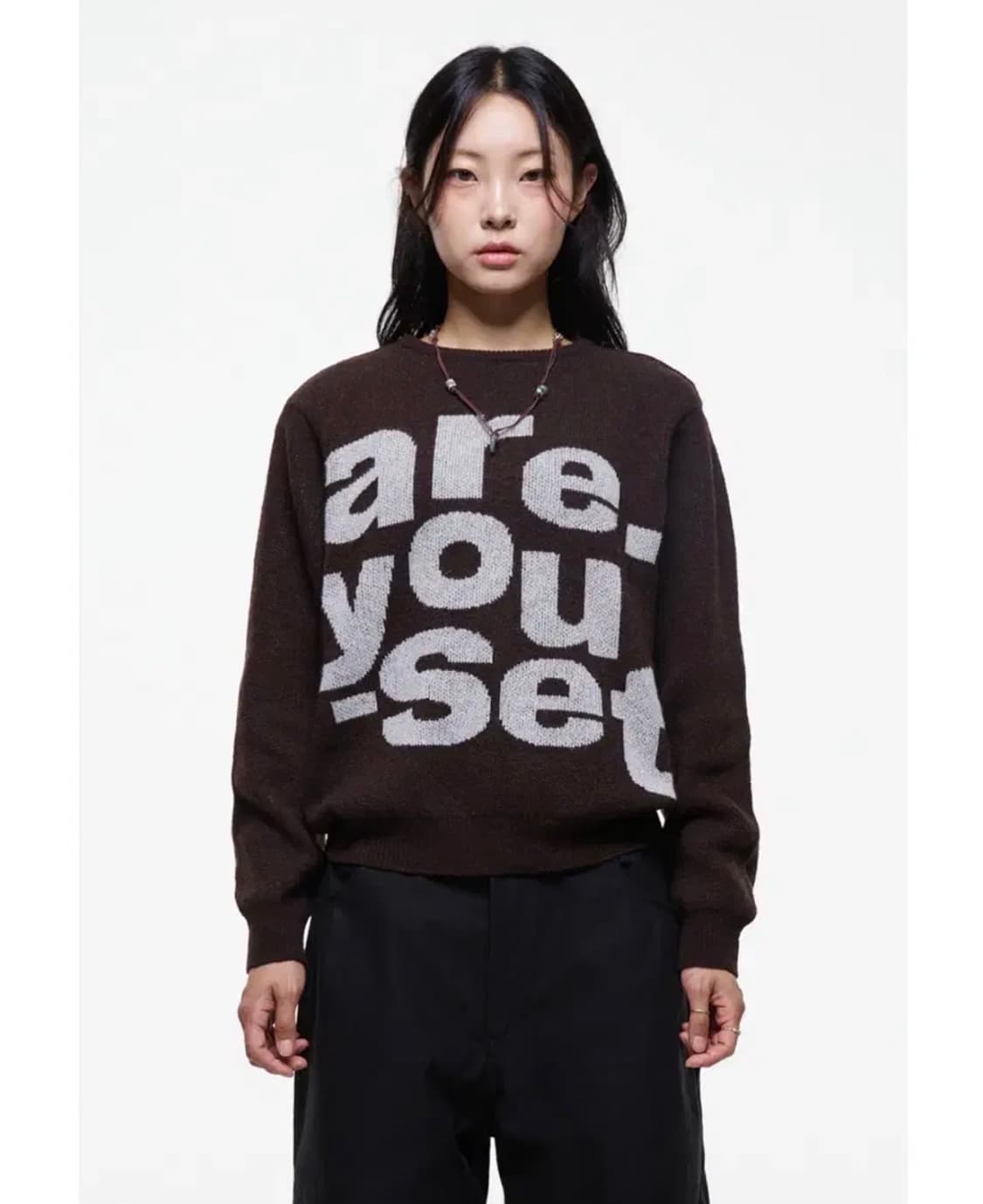 더콜디스트모먼트 브라운 니트 S 상품이미지2