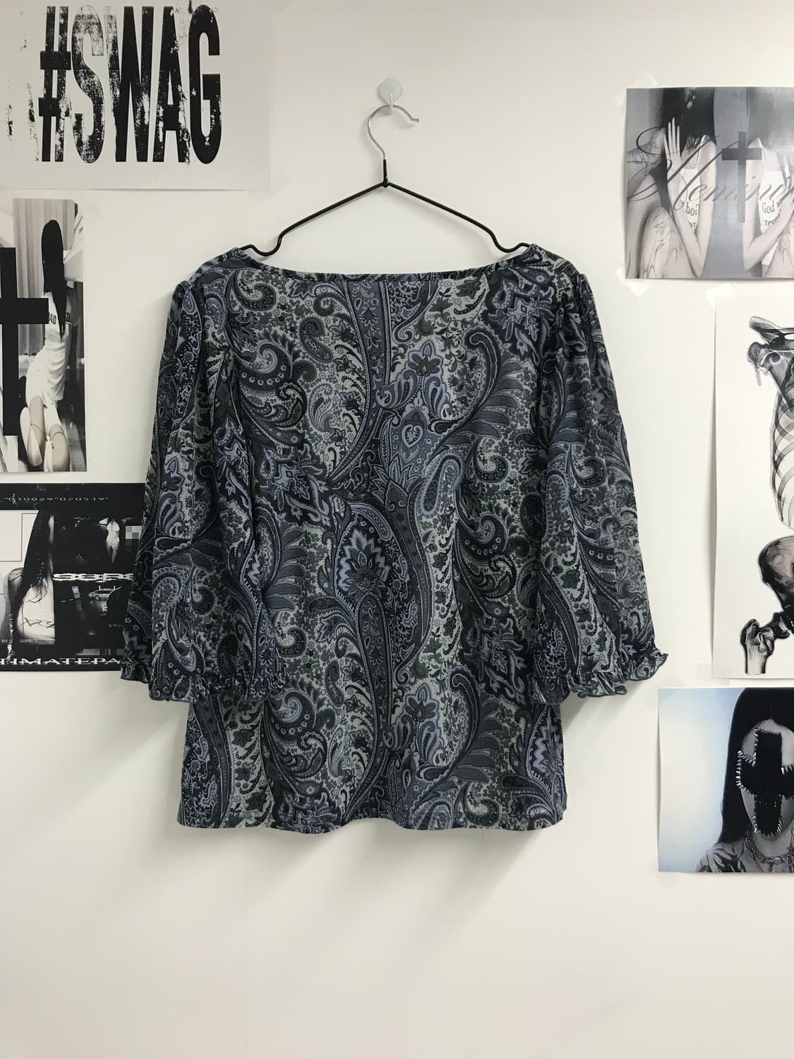 Oriental paisely pattern quarter sleeve  상품이미지3