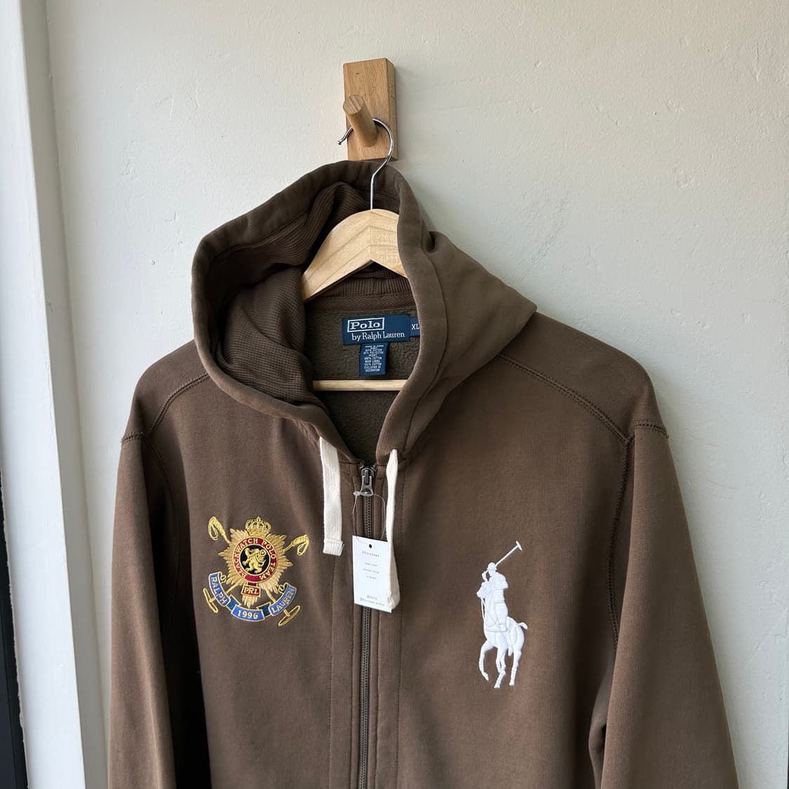 폴로 랄프로렌 브라운 빅포니 후드 집업 상품이미지1