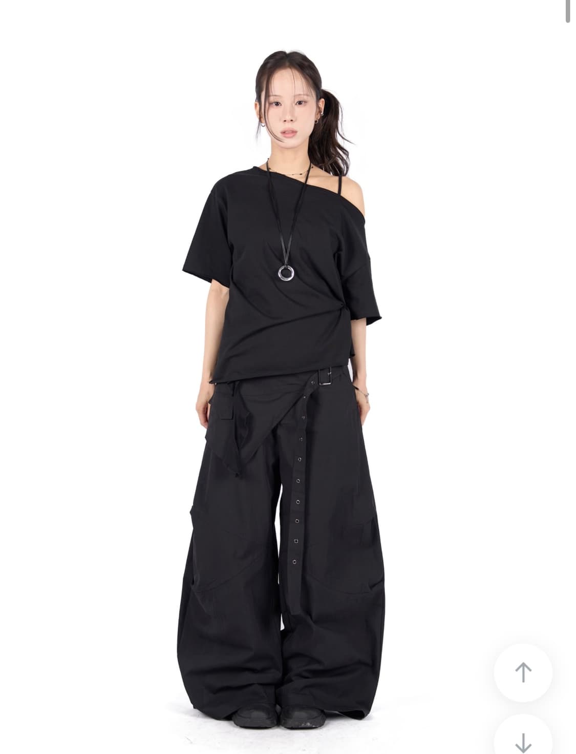 릿킴 EYELET BELTED PINTUCK PANTS 상품이미지1