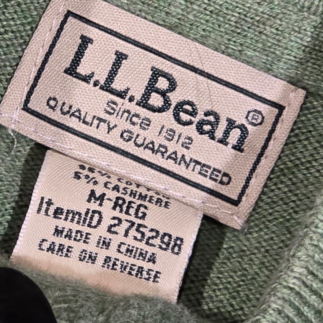 L.L.BEAN 쿼터집업 스웨터 캐시미어 혼방 상품이미지2