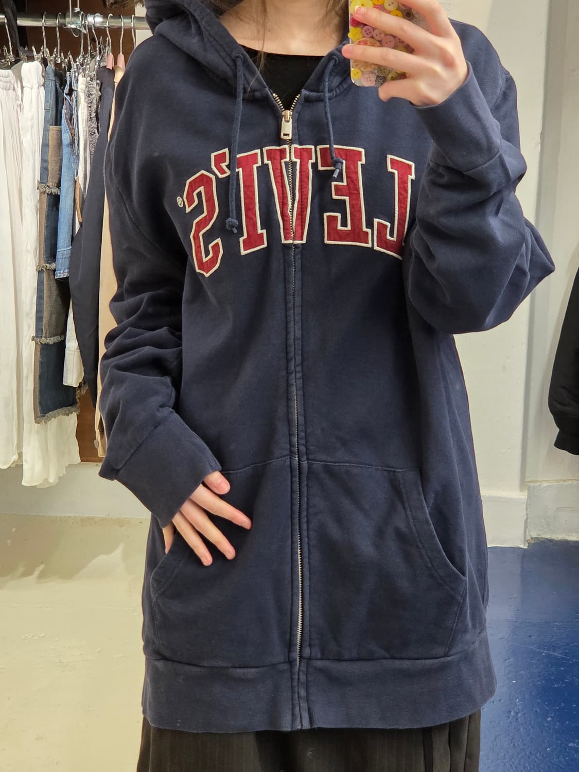 Levis 리바이스 올드스쿨 아치로고 후드집업 상품이미지3