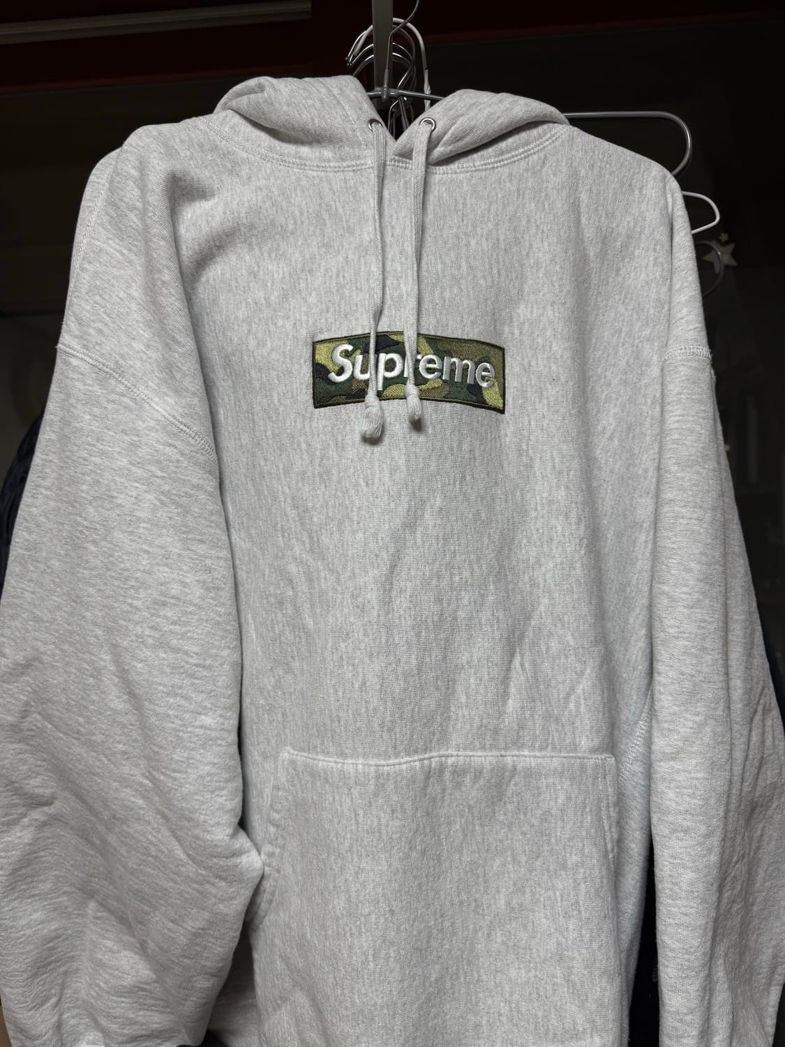 [XL] 슈프림 박스로고 카모 그레이 후드 상품이미지1