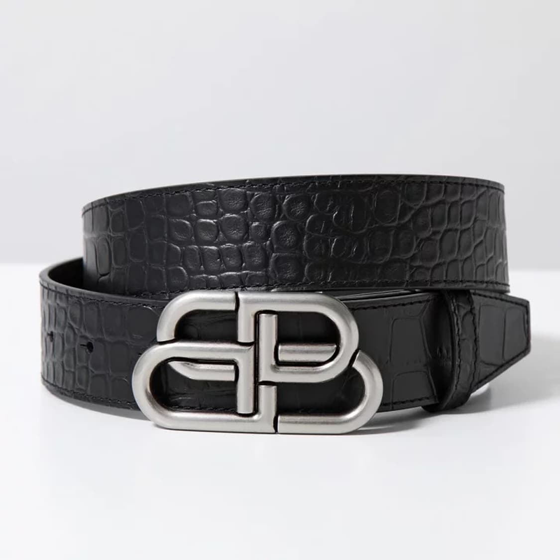 발렌시아가 BB 버클 레더 벨트 상품이미지1