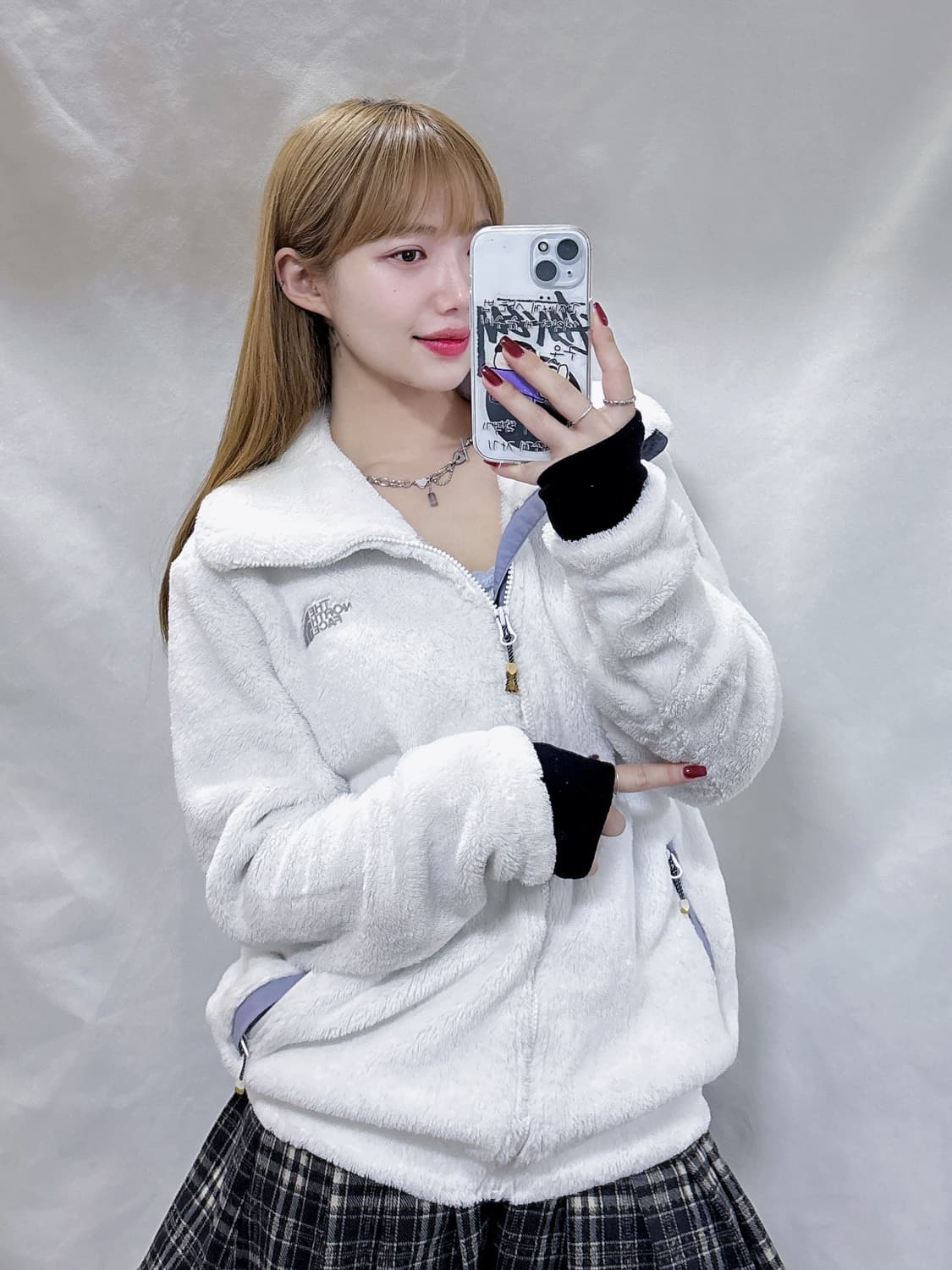 노스페이스 써밋시리즈 화이트 후리스 집업  상품이미지1