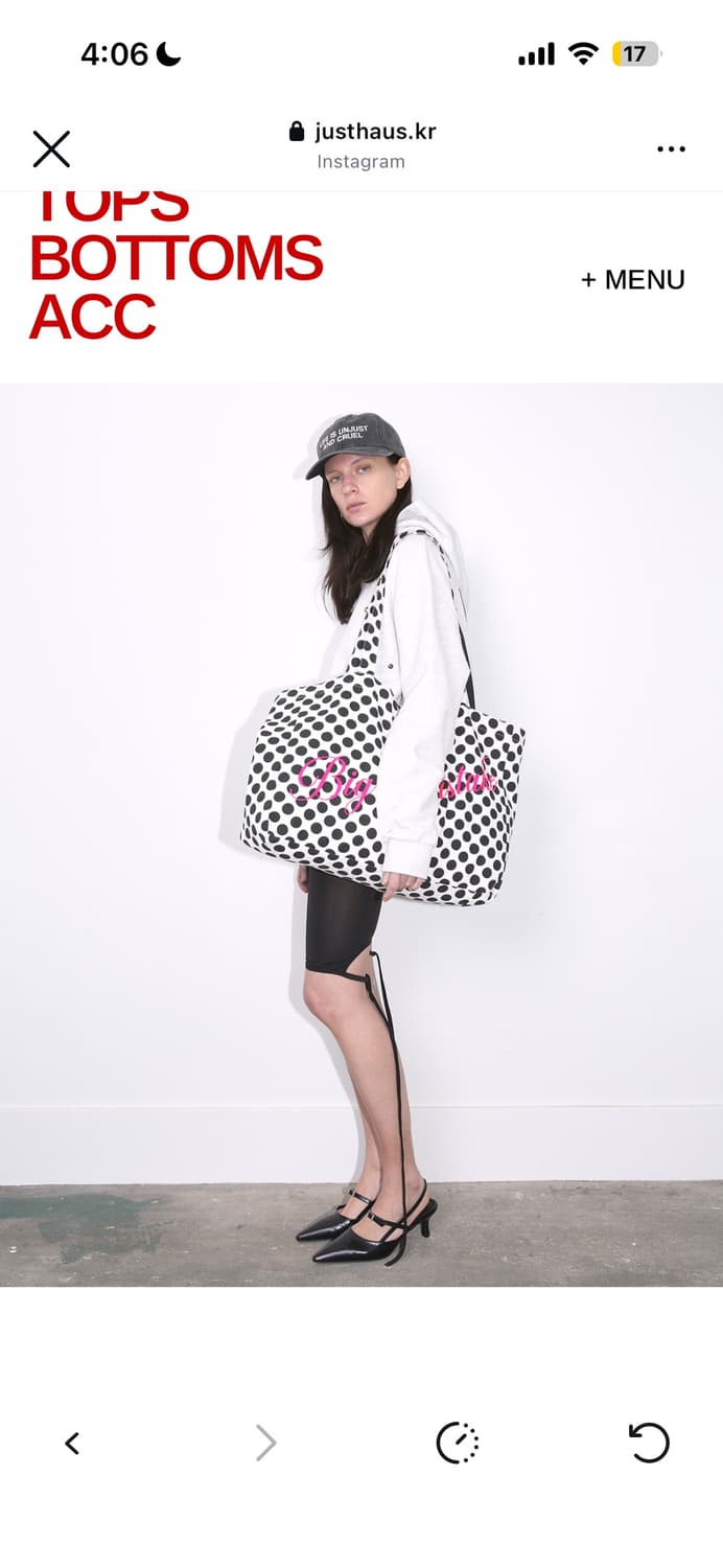 justhaus 도트 패턴 토트백 상품이미지5