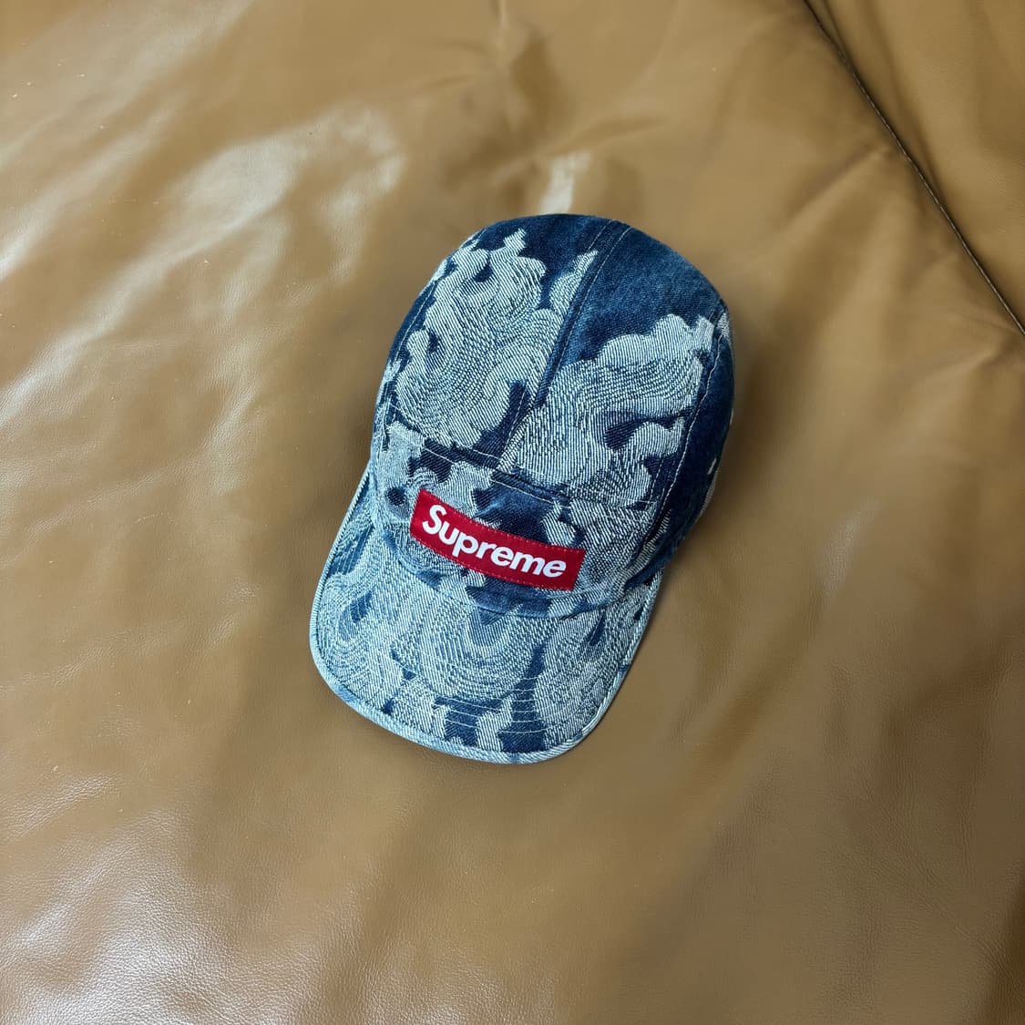 Supreme 슈프림 플레임 워시드 데님 캠프캡 모자 (Denim) 상품이미지5