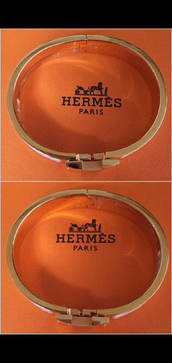 에르메스 클릭아슈pm 골드화이트 팔찌 정품A급(감정O) 상품이미지8