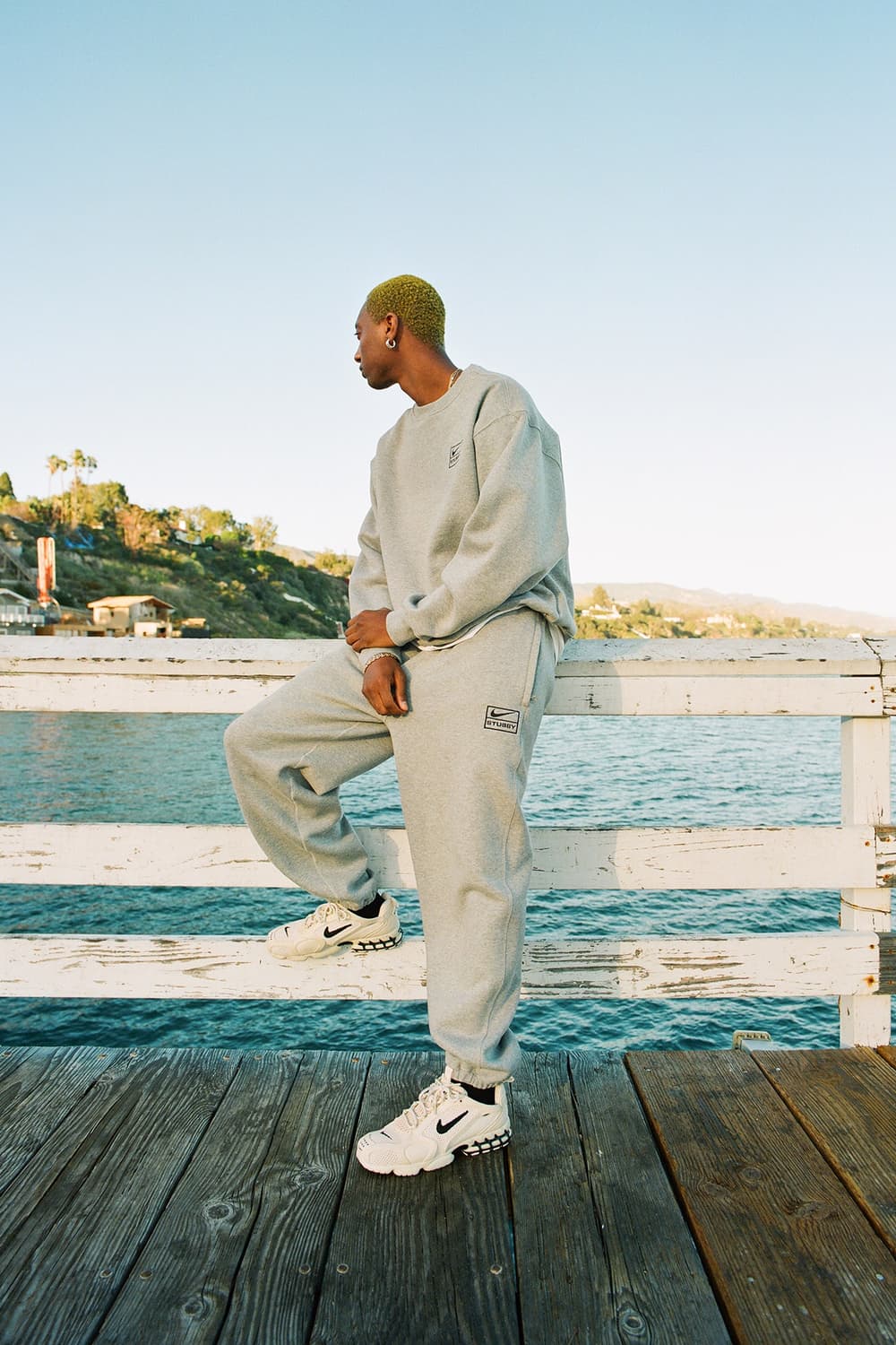 [L]나이키 x 스투시 NRG 워시드 크루넥 맨투맨 그레이 상품이미지2