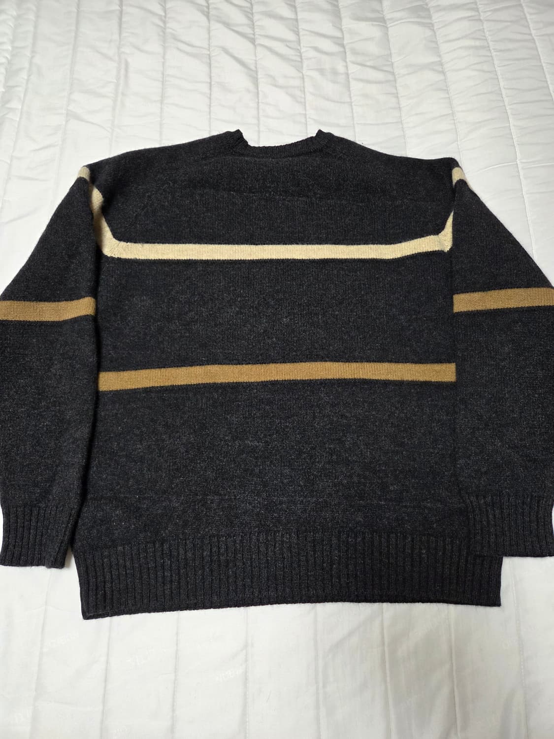 [95]90s 라코스테 울니트 퓨어뉴울100 차콜스트라이프 상품이미지7