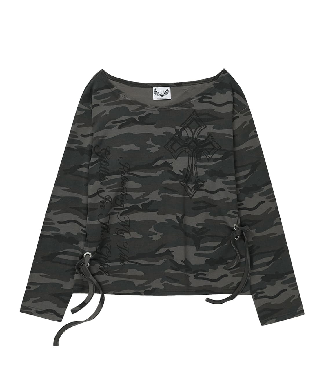 ONE SHOULDER GRAPHIC LONG SLEEVE_CAMO 상품이미지2