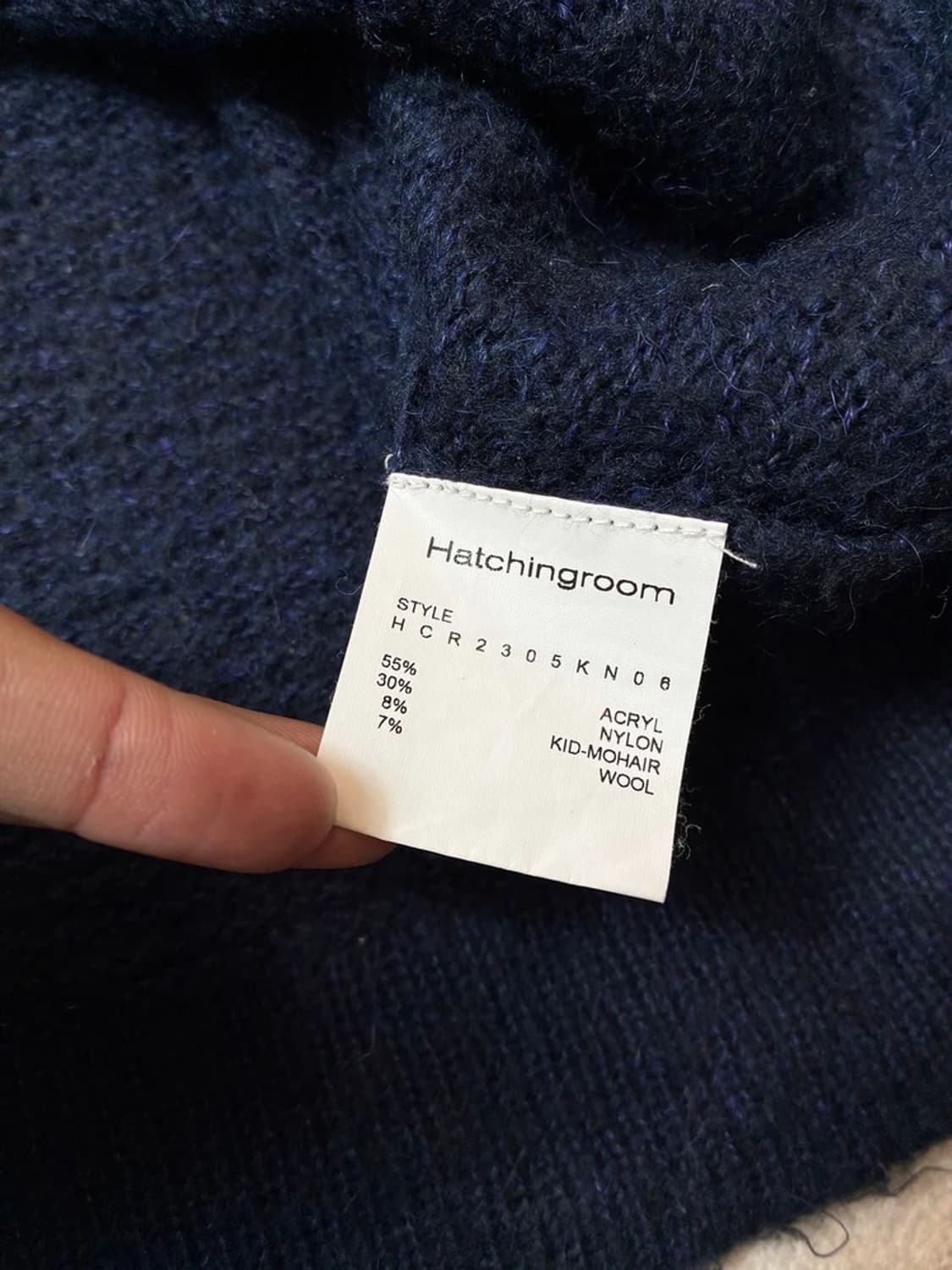 해칭룸 모헤어 V2 부클 니트 후드집업 PN6887 상품이미지7