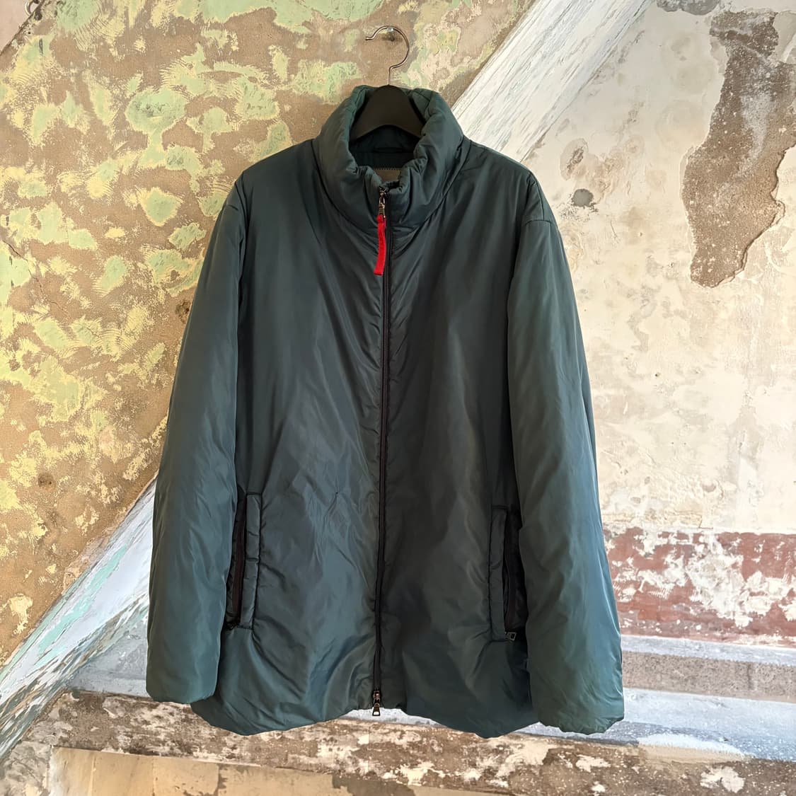 프라다 스포츠 청록색 나일론 패디드 자켓 상품이미지4