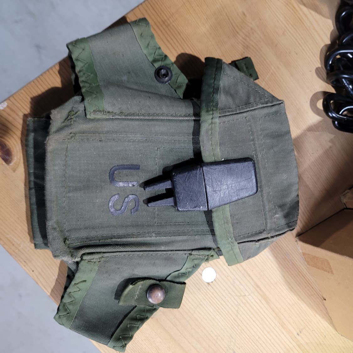 미 빈티지 탄 파우치 상품이미지1