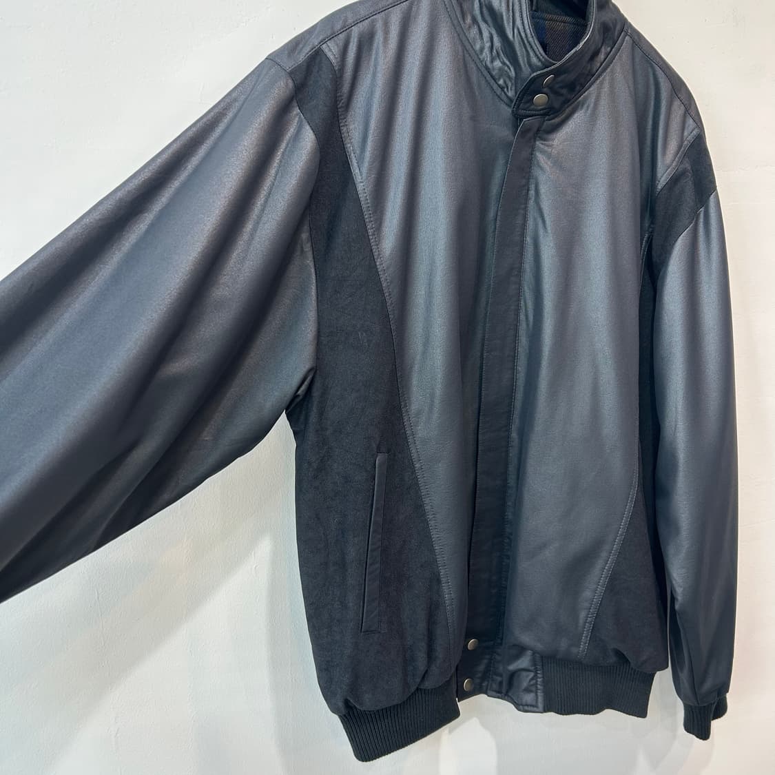 블랙 하이넥 블루종 자켓 상품이미지2