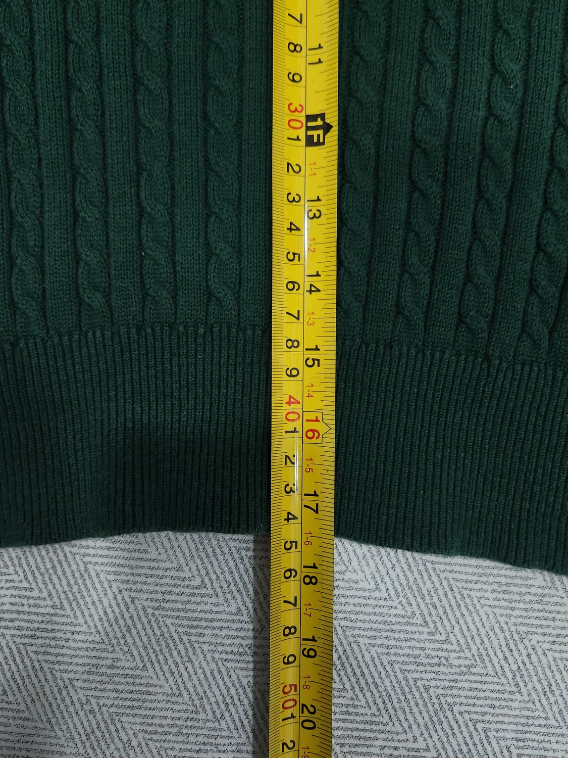 키르시(Kirsh) 스몰 체리 케이블 크롭 니트 [다크 그린] 상품이미지10