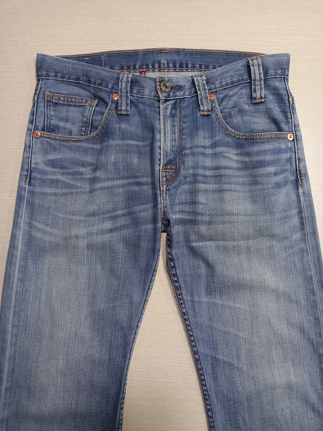 33 리바이스504 워싱 스판 일자진 연청 33-451 상품이미지3