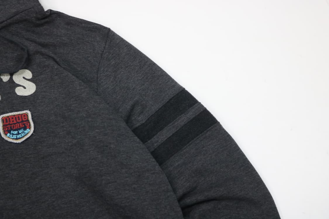Drug Store's 드러그스토어 빈티지 패치 와펜 차콜 후드티셔츠 상품이미지5
