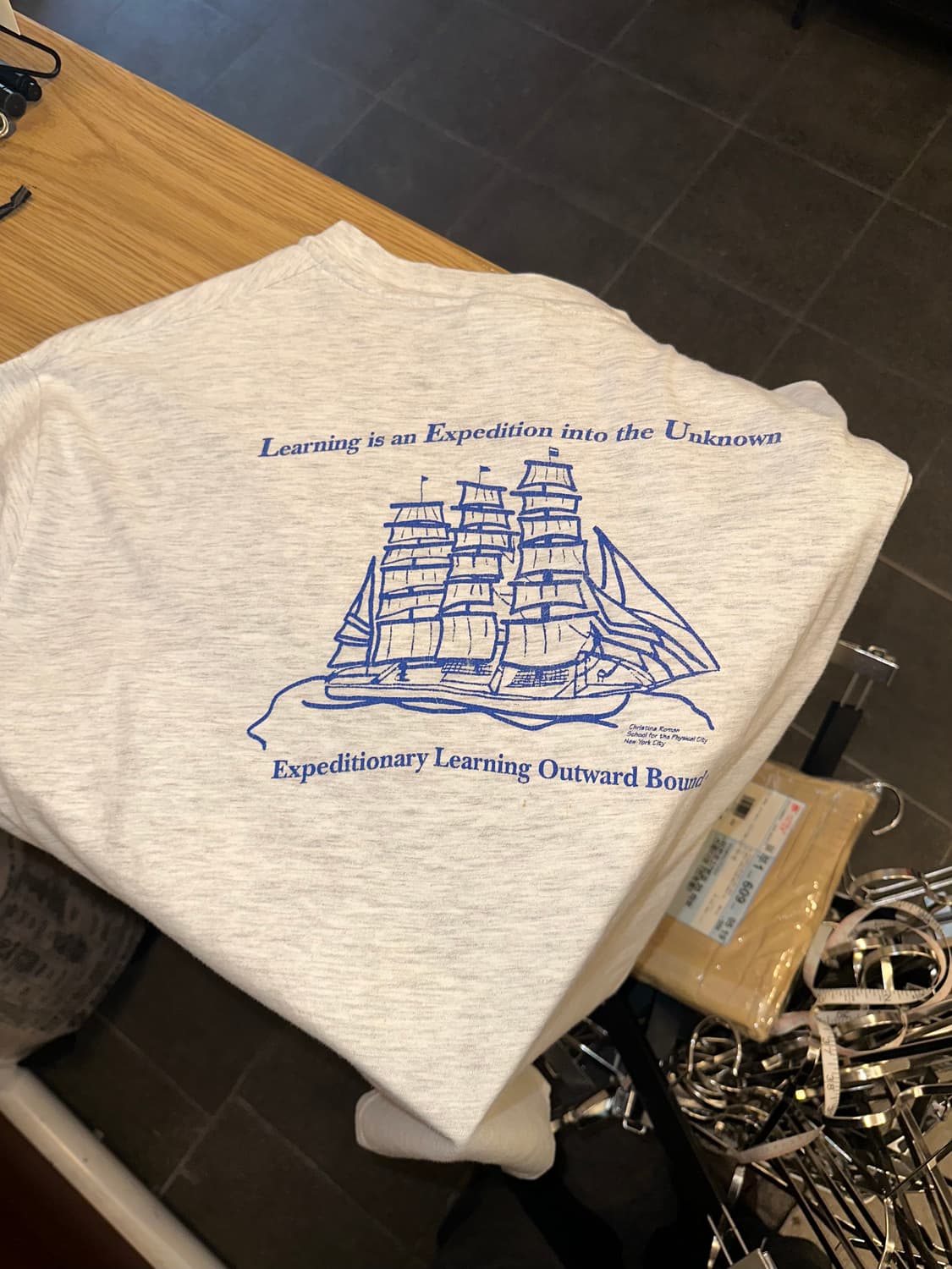 90‘s Hanes Outward bound boat single T 상품이미지3