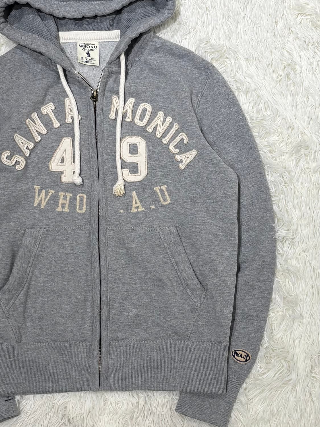 후아유 빅로고 후드집업 상품이미지5