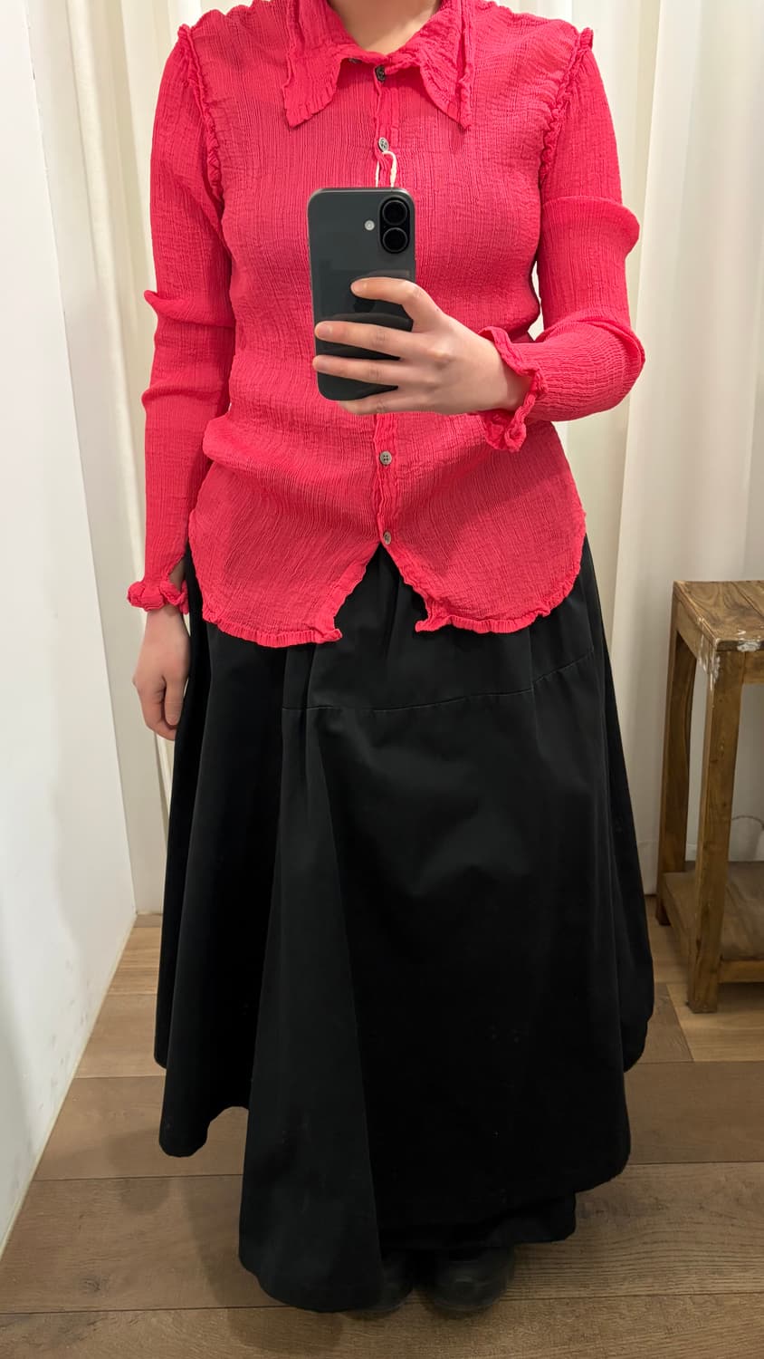 Frill Wrinkle Blouse 상품이미지2