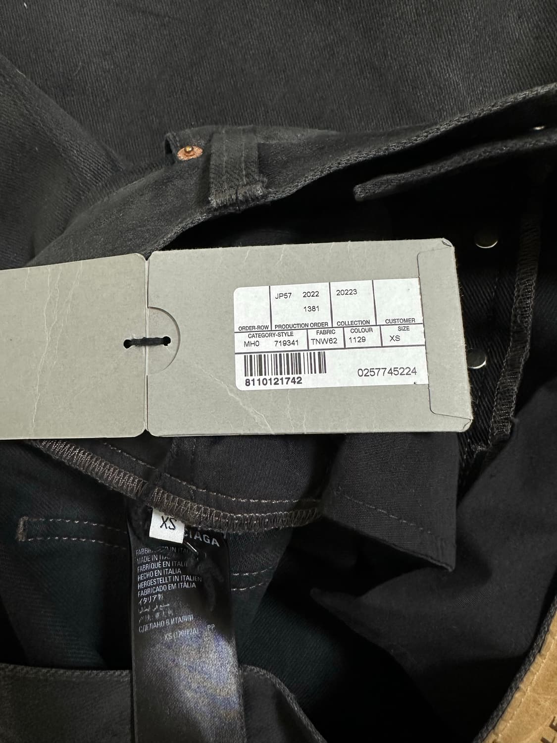 발렌시아가 코티드 라지 배기 블랙 상품이미지4