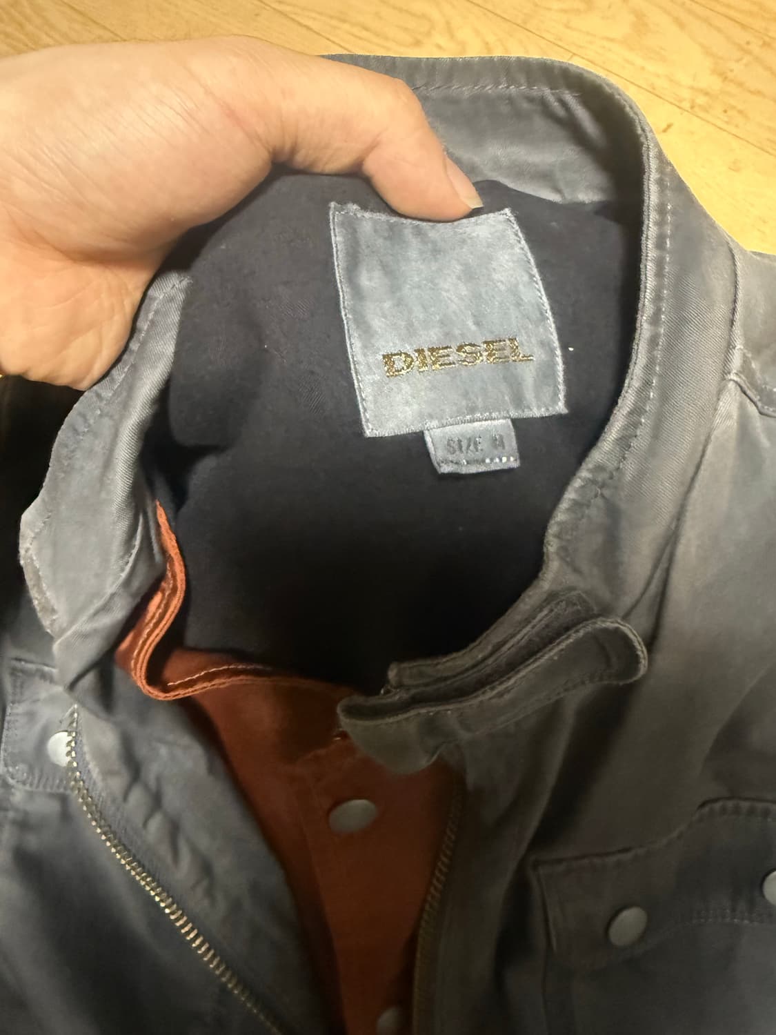 (코르티스 깔)DIESEL 디젤 다크그레이 포켓 자켓 m사이즈 상품이미지4